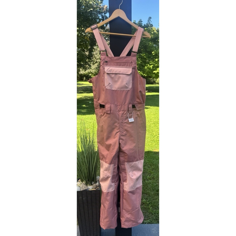 SEARIPE Women's Pink Snow Bib Overalls Size Small Waterproof Ski Snowboard Pants